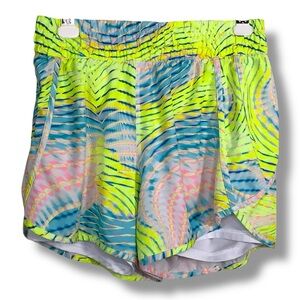 Medium Avia Neon Colorful Activewear Shorts Elastic Waistband Lined Athletic